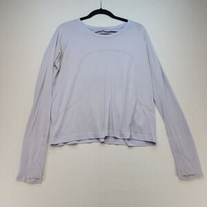 Lululemon Swiftly Tech Long Sleeve 2.0 Women 16 Lavender Purple Relaxed Fit Top